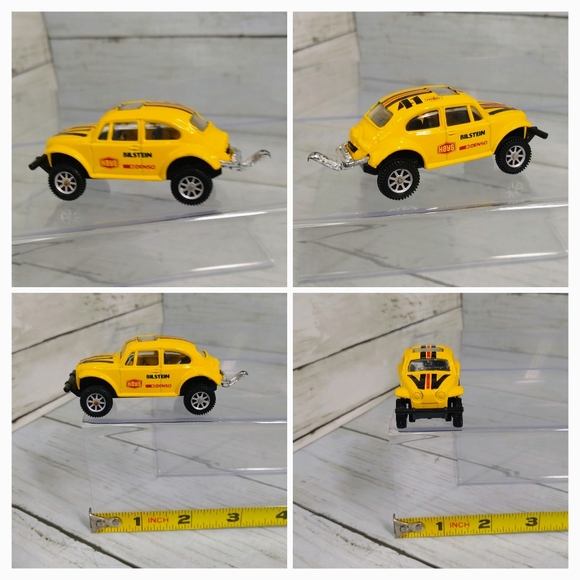 Maisto Diecast Metal Plastic Yellow Black 3"l VW Baja Bug Rally Toy Car - Picture 8 of 9